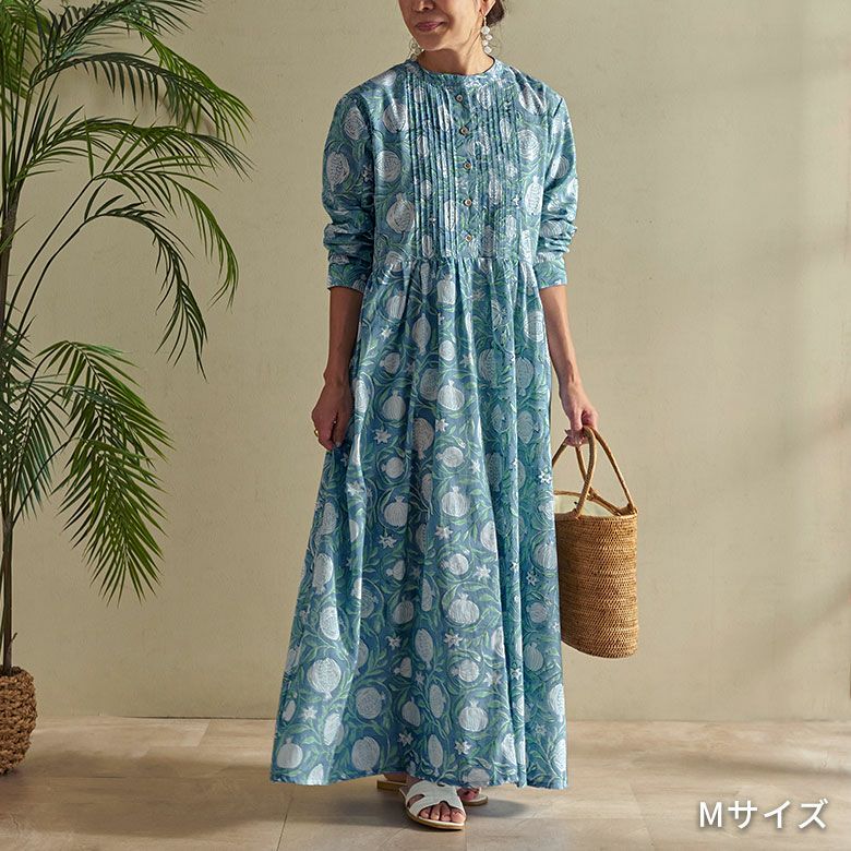 ブロックプリントワンピース サマーざくろ | インテリア雑貨のPayung