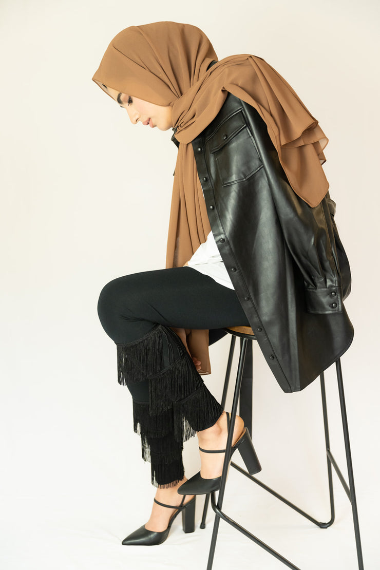 Fringe Hem Leggings – Zaria Boutique