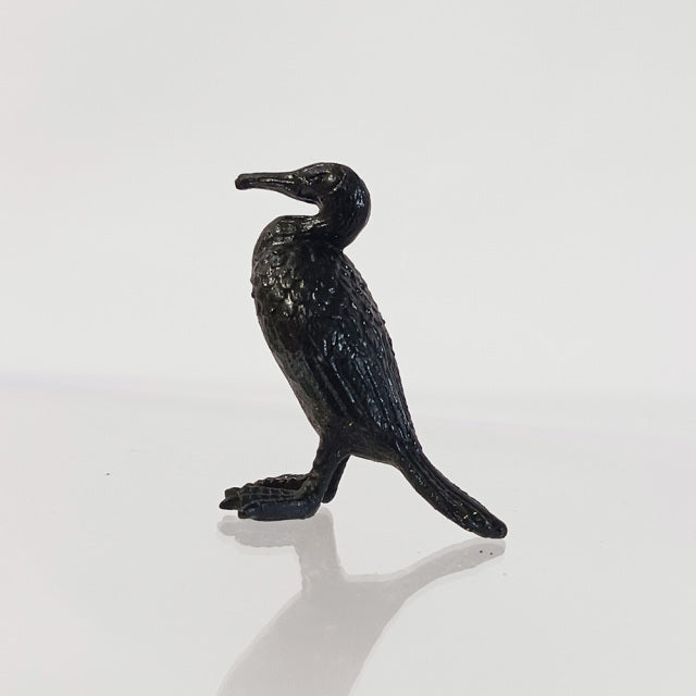 ミニチュア 添配 フィギュア 盆景 鵜 （ う ） 銅製 鳥 とり zengarden