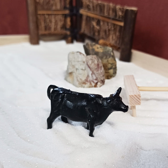 ミニチュア 添配 フィギュア 盆景 牛 （ うし ） 銅製 zengarden