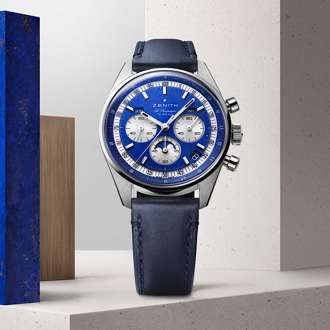 ゼニス新作！】星空へ誘うブルー『クロノマスター オリジナル トリプル