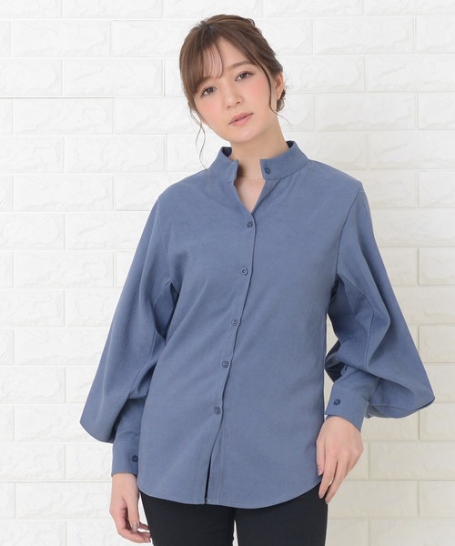DAYRA ブラウス シャツ ハイネックボリュームスリーブシャツ