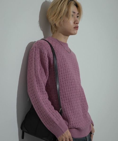 SENSE OF PLACE by URBAN RESEARCH セーター ニット クロス編みシアー