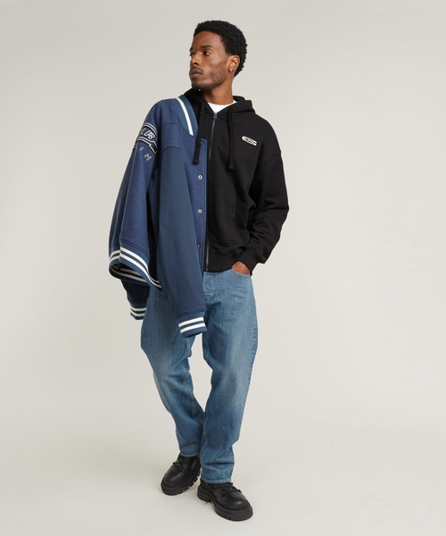 G-STAR RAW パーカー MULTI ZIP THRU LOOSE HOODED SWEATER/ブランド