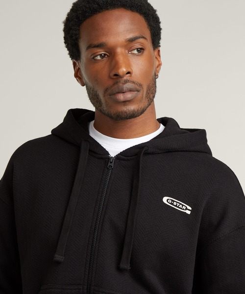 G-STAR RAW パーカー MULTI ZIP THRU LOOSE HOODED SWEATER/ブランド