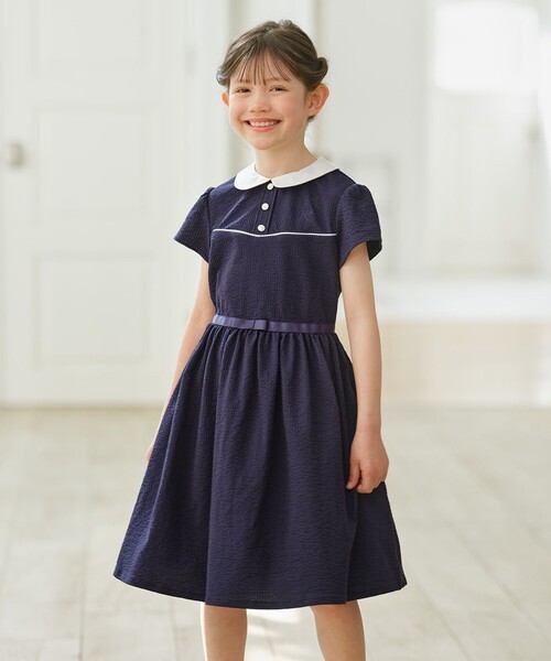 組曲（KUMIKYOKU） ワンピース 「110-140cm」サッカーストライプ