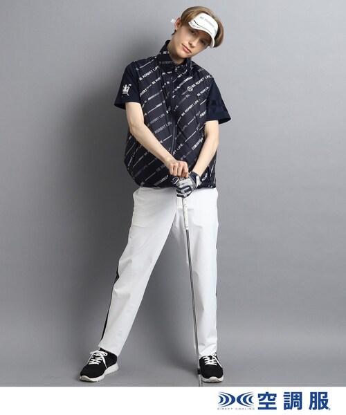 adabat（アダバット） ベスト ジレ 「ファン別売り」 総柄デザイン