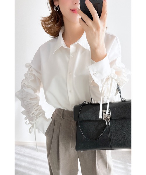 &. NOSTALGIA（ノスタルジア） ブラウス シャツ 「ZOZO限定」ドロスト