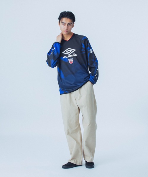 umbro（アンブロ） tシャツ XLARGE×UMBRO L/S SOCCER JERSEY メンズ