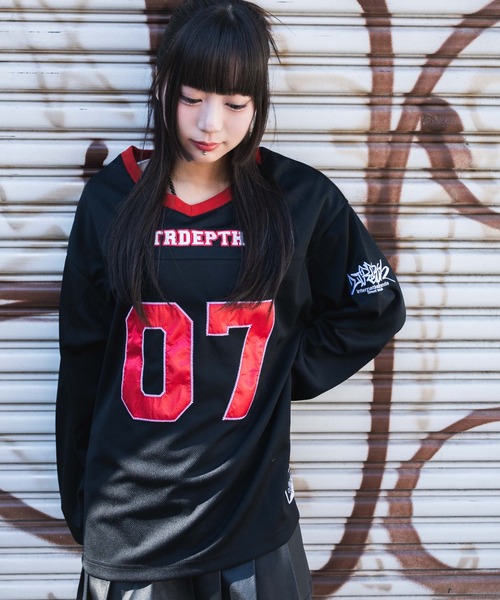 LTR DEPTH tシャツ LTR DEPTH/ナンバリングホッケーロンT メンズ