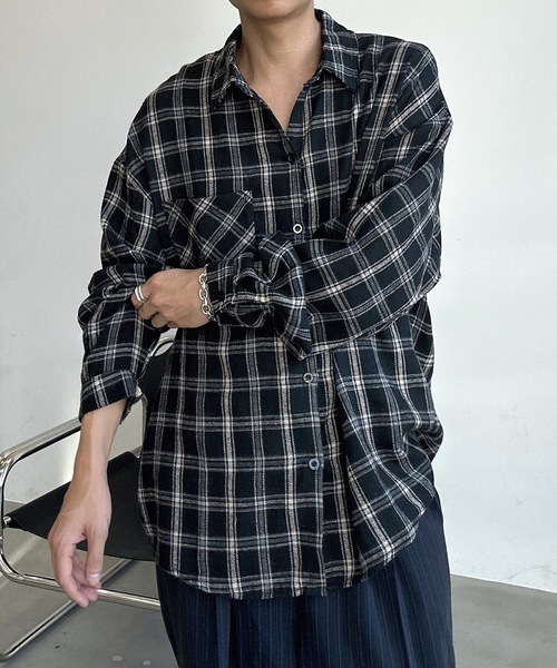 UNDERSTATEMENTs シャツ 「ユニセックス」ルーズチェックシャツ メンズ