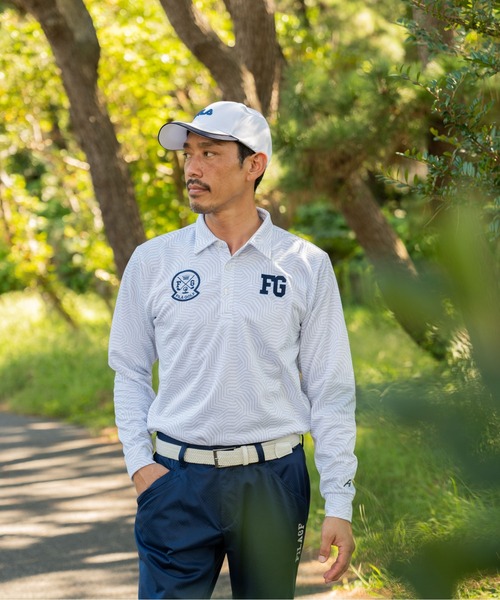 FILA GOLF シャツ 「FILA GOLF/フィラゴルフ」プリント裏起毛長袖