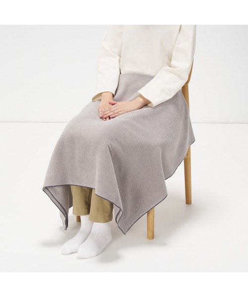 無印良品（MUJI） ブランケット ループ付きパイル織ハーフケット