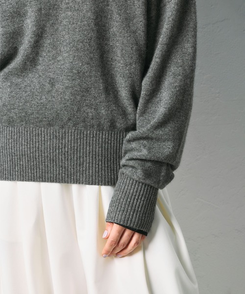 N.O.R.C ニット セーター 「CASHMERE100%」カシミヤクルーネックニット