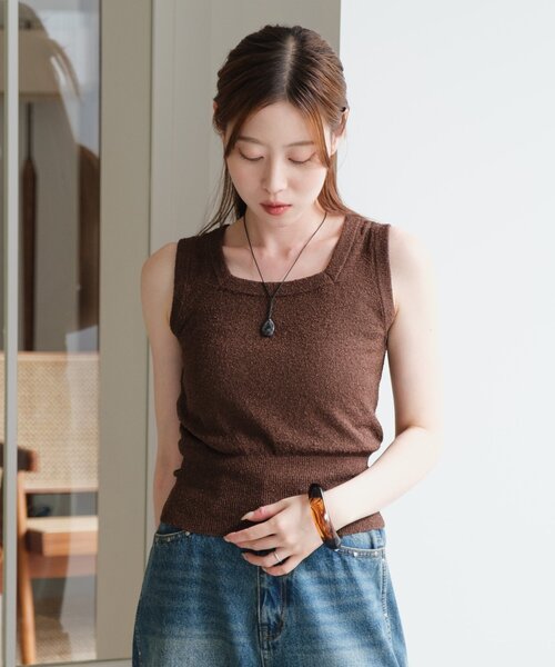 Kastane（カスタネ） タンクトップ ノースリーブ 「新色追加/4色展開