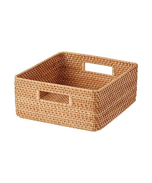 無印良品（MUJI） 収納 重なるラタン角型バスケット・中 （V）約幅