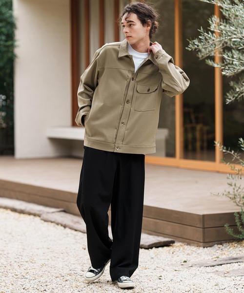 CAMBIO（カンビオ） パンツ mp13310-Seersucker Wide Straight Pants