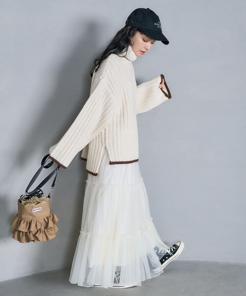 FREAK'S STORE（フリークスストア） ニット セーター 畦配色 タートル