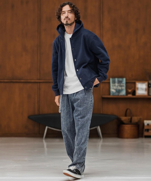 CAMBIO（カンビオ） ジーンズ mp13866-Stripe Denim Two Tuck Wide