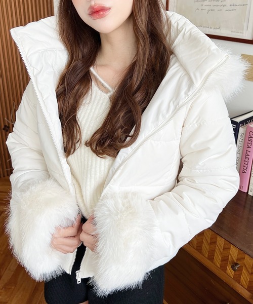 moment+ ダウンコート ダウンジャケット ウェストベルト付きフード