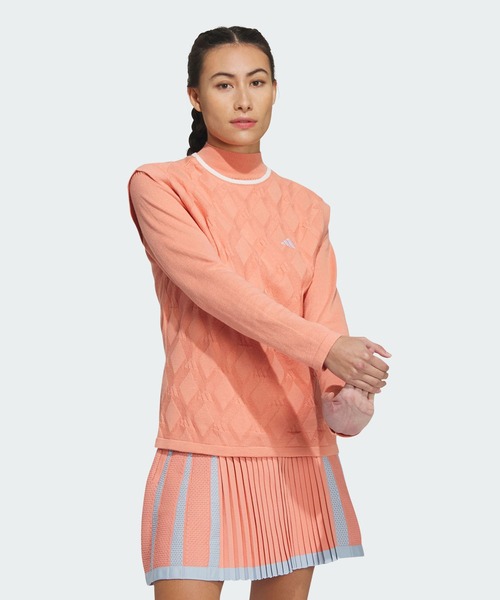 adidas（アディダス） ニット セーター アーガイル柄 ニットベスト