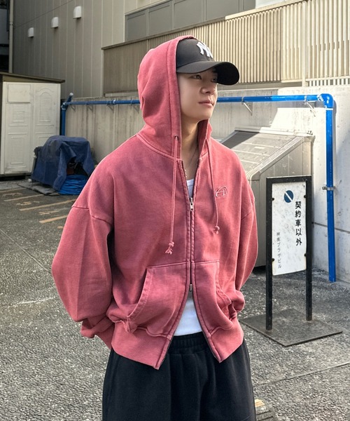 ADAMASTE パーカー Double Zip-Up Short Hoodie - ダブルジップ