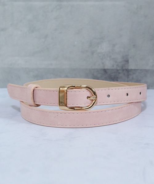 florist（フローリスト） ベルト ゴールドバックルスエード調細め