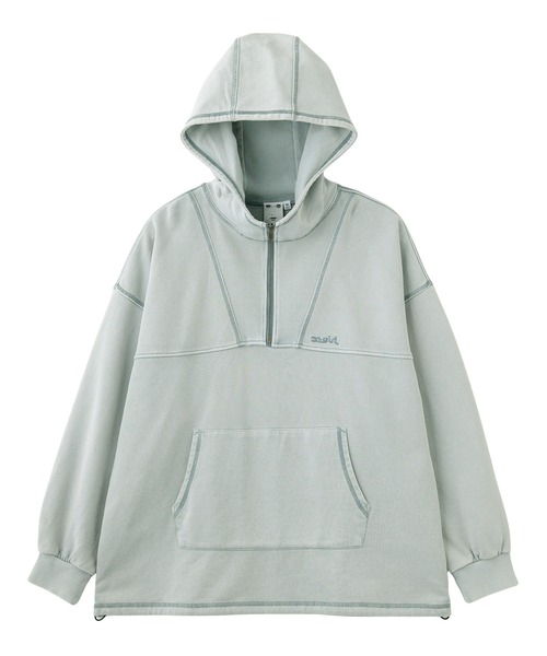 X-girl（エックスガール） パーカー BLEACHED ANORAK SWEAT TOP