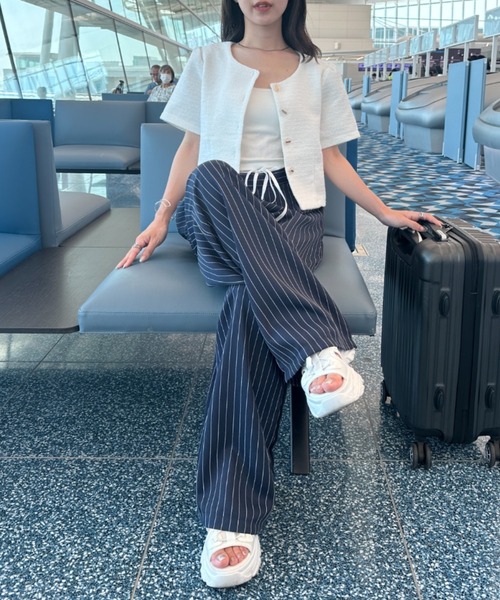 solleim（ソルレム） ジャケット ノーカラージャケット ショート丈