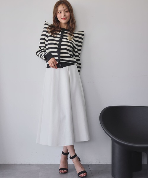 ELFRANK スカート 「低身長サイズあり」ダンボール ロング フレア