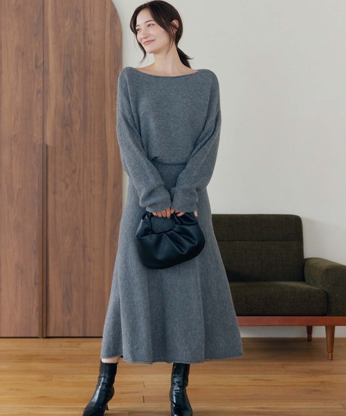 fifth（フィフス） セットアップ ボートネックニットスカート