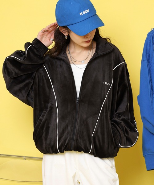 NERDY ジャージ ベロアパイピングトラックトップ メンズ レディース
