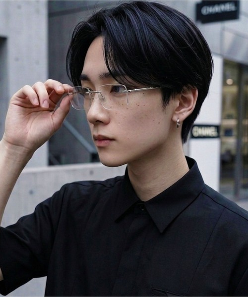 SPINNS（スピンズ） 伊達メガネ メガネ 眼鏡 スクエアフレームレス