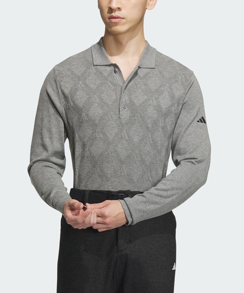 adidas（アディダス） ポロシャツ アーガイル柄 セーター ポロ「adidas