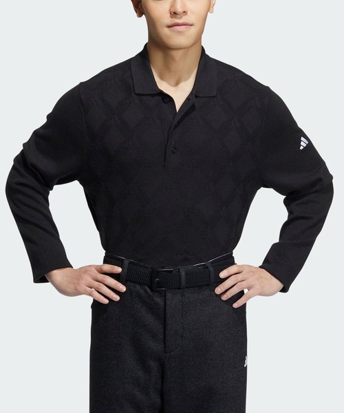 adidas（アディダス） ポロシャツ アーガイル柄 セーター ポロ「adidas