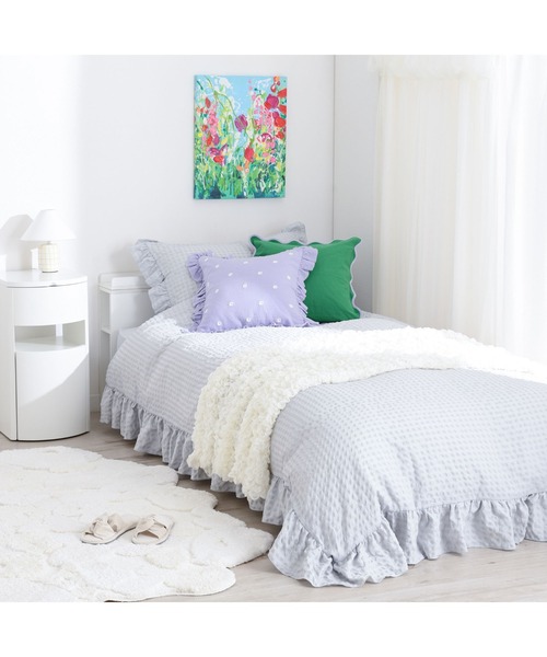 Francfranc（フランフラン） ベッド 寝具 フリルチェック 寝具カバー