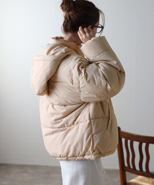 TRIANGLE PALETTE ダウンコート ダウンジャケット フード付き 中綿