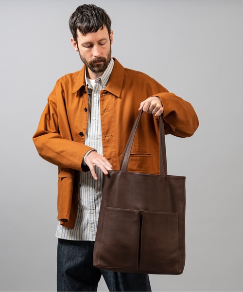 トートバッグ ウォータープルーフ ウォッシャブルレザー / ガセット