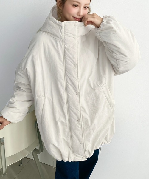 moment+ ブルゾン ジャンバー シャカシャカナイロン裏キルトモンスター