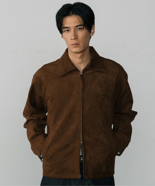 LURAKU ブルゾン アウター 「LURAKU」Synthetic Suede Zip Jacket