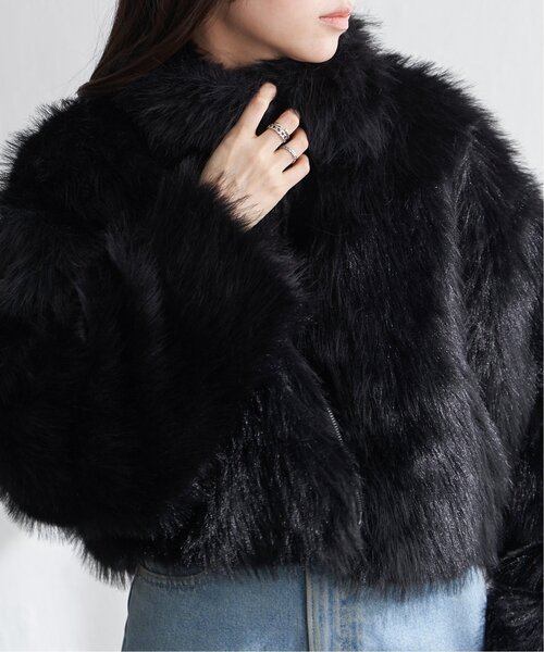 VENCE EXCHANGE ブルゾン アウター フェイクファーショート丈ダブル