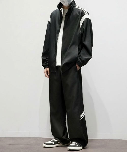 link lot パジャマ 「セットアップ」ナイロンラインスタンドブルゾン＋