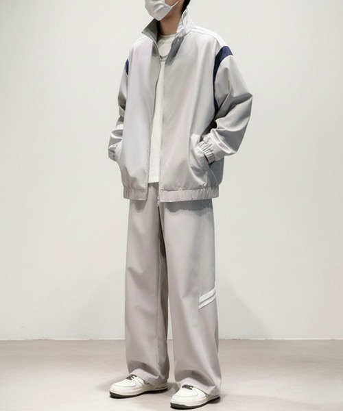 link lot パジャマ 「セットアップ」ナイロンラインスタンドブルゾン＋