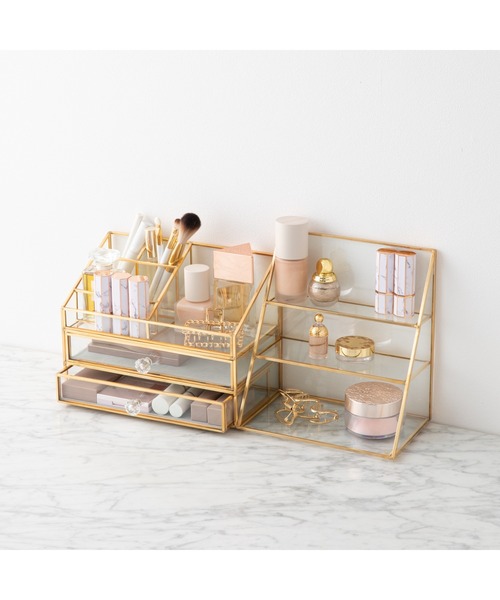 Francfranc（フランフラン） 収納 ガラスオーガナイザー スタンド