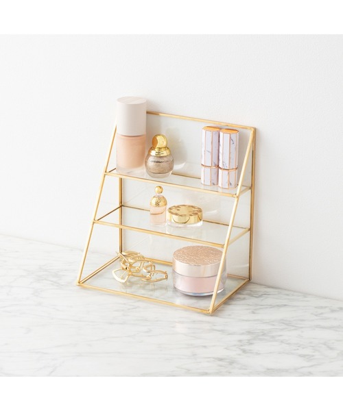 Francfranc（フランフラン） 収納 ガラスオーガナイザー スタンド