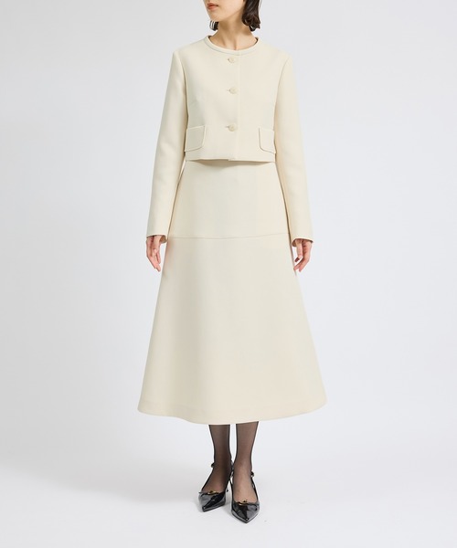 ROPE'（ロペ） ジャケット ノーカラージャケット トリプルクロスノー