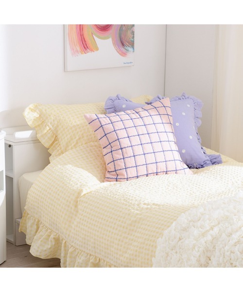 Francfranc（フランフラン） ベッド 寝具 フリルチェック 寝具カバー