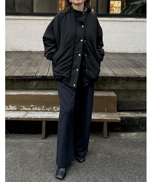 Re:EDIT（リエディ） ブルゾン アウター 配色スタンドネック中綿