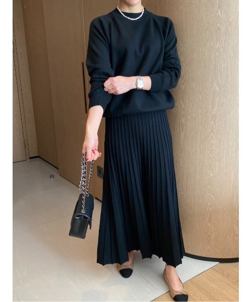 FAVORITO セットアップ ニットトップス＋プリーツスカートセットアップ