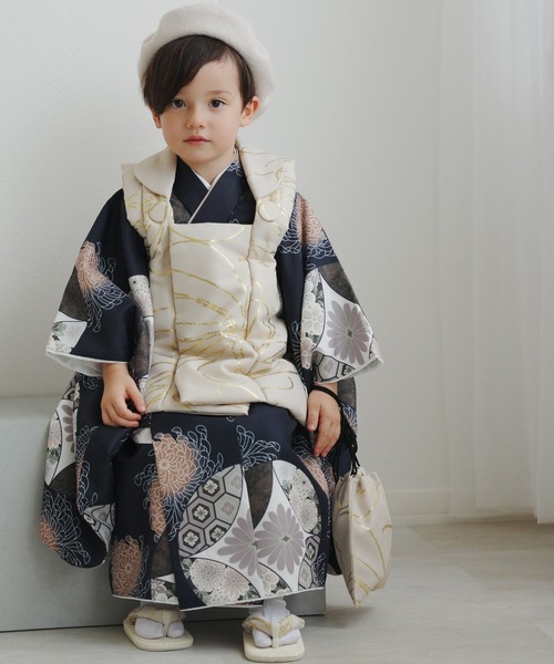 utatane 着物 七五三3歳用被布コートセット 男の子 ひよこ商店